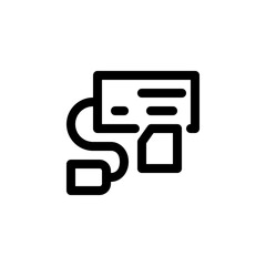 Poster - card reader vector icon. computer component icon outline style. perfect use for logo, presentation, website, and more. simple modern icon design line style
