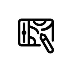 Fototapete - pen display vector icon. computer component icon outline style. perfect use for logo, presentation, website, and more. simple modern icon design line style