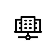 Fototapete - server vector icon. computer component icon outline style. perfect use for logo, presentation, website, and more. simple modern icon design line style