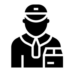 Poster - delivery man icon