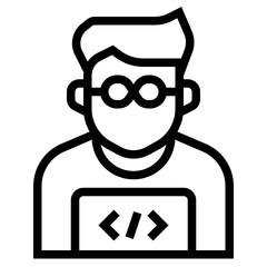 Wall Mural - programmer icon