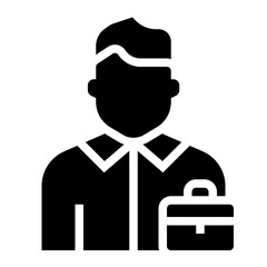 Poster - salesman icon