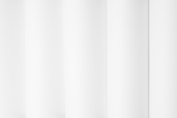 Poster - white abstract geometric background with soft light vertical smooth piles or stripes as pattern. sim
