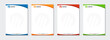 Corporate modern letterhead design bundle template with various color options. creative modern letterhead design template for your project. 