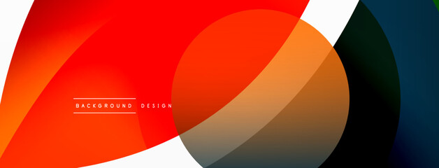 Creative geometric wallpaper. Minimal abstract background. Circle wave and round shapes composition vector illustration for wallpaper banner background or landing page