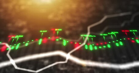 Aufkleber - Stock market, digital and crypto of candlestick chart or graph in online trading showing profit increase. AI data of forex currency, investing and investment of NFT, ecommerce or bitcoin exchange
