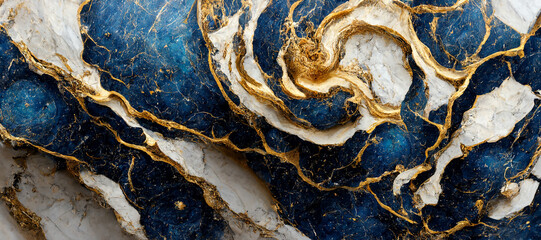 Wall Mural - Marble texture, abstract wallpaper background. luxury marble texture  ,gold and blue