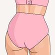 © sasa_elebea - Illustration of a full figured woman wearing pink underwear