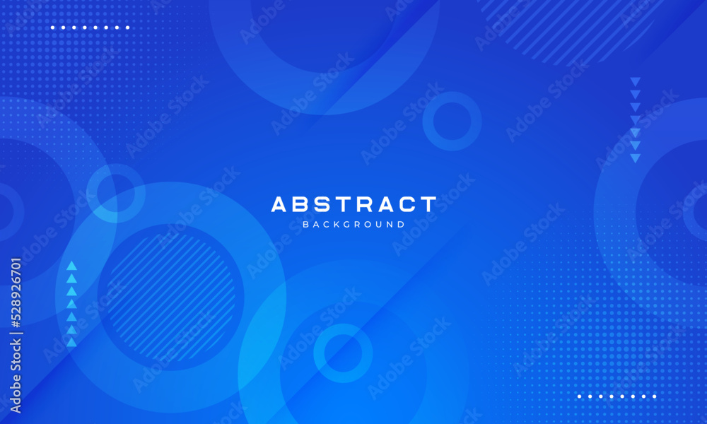 Modern blue geometric background with circle element. Vector ...