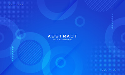modern blue geometric background with circle element. vector illustration