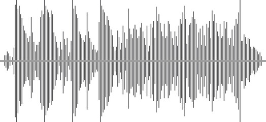 Poster - Sound signal. Absract digital record. Voice graph