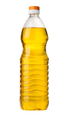 Sticker - vegetable or sunflower oil in plastic bottle