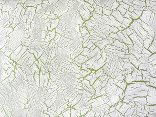 Wall Mural - decorative white plaster with green background and aging effect. abstract art vintage backdrop with 