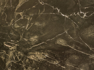 Wall Mural - texture of dark brown cracked marble with lines pattern, macro background. bronze stone backdrop