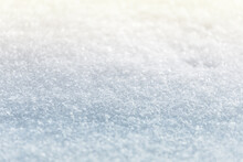 Background Of Fresh Snow Texture In Blue Tone