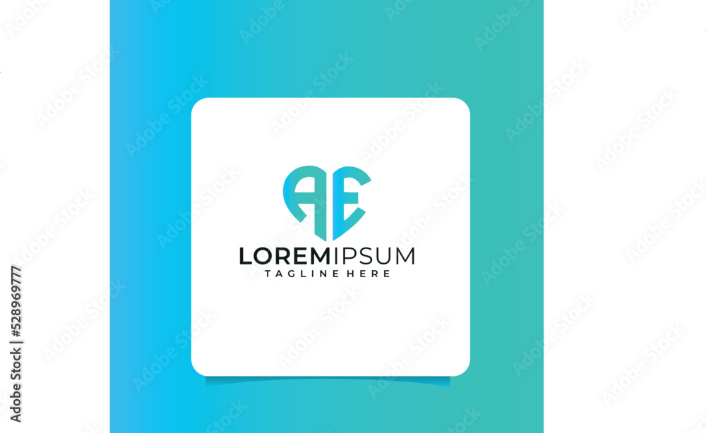 ae letter design for logo and icon.ae typography for technology ...