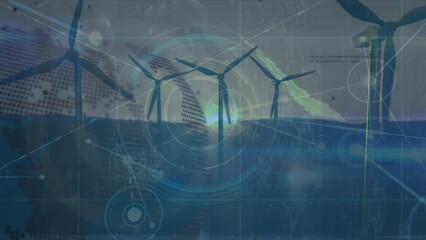 Poster - Animation of network of connections over wind turbines