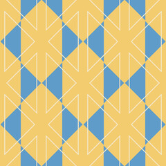 Geometry triangle shape seamless pattern yellow design