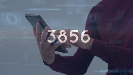 Poster - Animation of data processing over hands using tablet