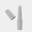 3d rendering of a colorless lipstick isolated on white background.