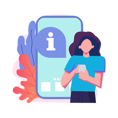 Poster - Digital guide flat style illustration design