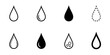 © Frank - Conjunto de iconos de gota de agua. Concepto de lluvia