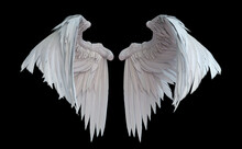 3D Render Of Fantasy Angel Wings