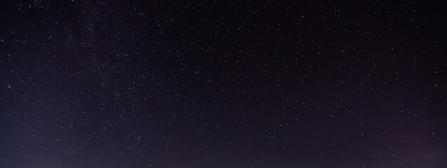 Wall Mural - panorama blue night sky milky way and star on dark background.universe filled with stars, nebula and
