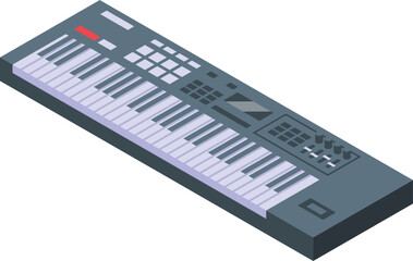 Poster - Synthesizer equipment icon isometric vector. Dj music. Play techno