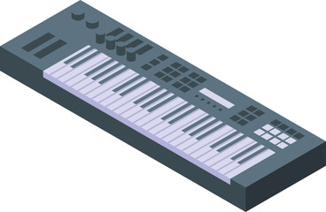 Poster - Synthesizer keyboard icon isometric vector. Dj music. Piano art