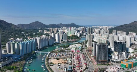 Poster - Tuen Mun city downtown in Hong Kong