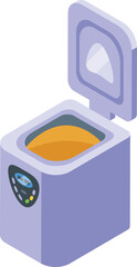 Wall Mural - Breadmaker control icon isometric vector. Food machine. Bread equipment