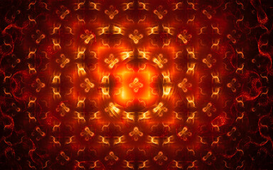Aufkleber - digital illustration abstract image generated fractal background image wallpaper pattern of various geometric shapes and lines of various colors for computer graphics or web design