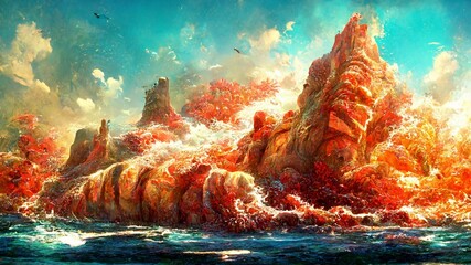 Wall Mural - red sea landscape