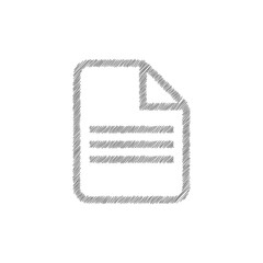 Poster - Document grey sketch vector icon. Flat design