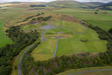 Wall Mural - aerial view of the Crawick Multiverse land art complex in Dumfries and Galloway