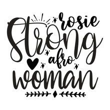 Rosie Strong Afro Woman Svg