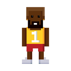 Poster - player man pixel 8 bit