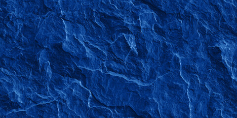 seamless dark royal blue slate slab rock face background texture. beautiful abstract grunge rough st