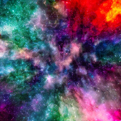 Wall Mural - colorful background of space