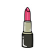 © chernous - lipstick doodle icon, vector color line illustration