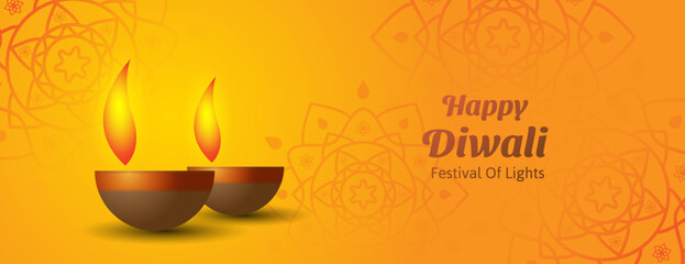 Wall Mural - happy diwali banner background. festival of lights banner design. vector illustration