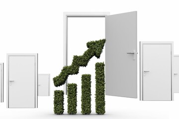 Poster - Diagram shaped topiary and doors
