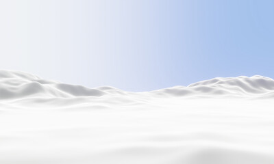 Wall Mural - Snow terrain. White cold environment.