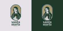 Santa Maria Catholic Modern Logo Design Inspiration