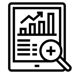 Sticker - data analytic icon