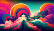 Acid trippy lsd abstract colorful psychedelic background