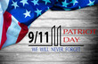 patriot day illustration. We will newer forget 9 11 patriotic illustration with american flag