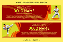 Karate Training Center Welcome Banner Template