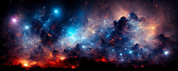 Aufkleber - sky Ultra bright galactic flare stars comets and constellations